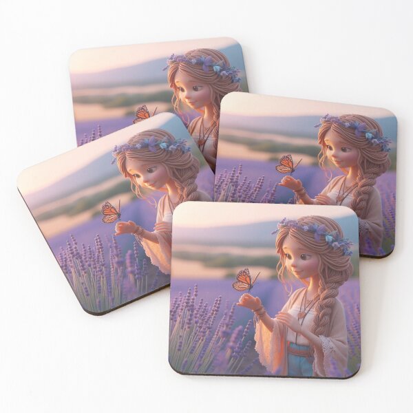 Item preview, Mila in a lavender field with a monarch designed and sold by angel .jpeg.