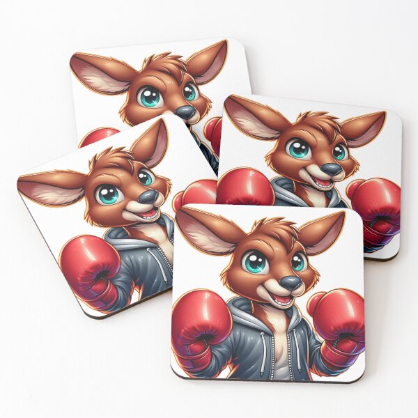 Item preview, cartoon kangaroo is boxing wearing a jacket designed and sold by MzulhilmiZam.