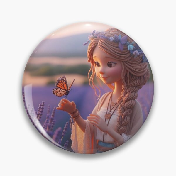 Item preview, Mila in a lavender field with a monarch designed and sold by angel .jpeg.