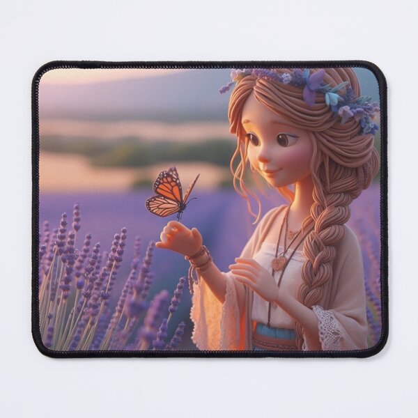 Item preview, Mila in a lavender field with a monarch designed and sold by angel .jpeg.