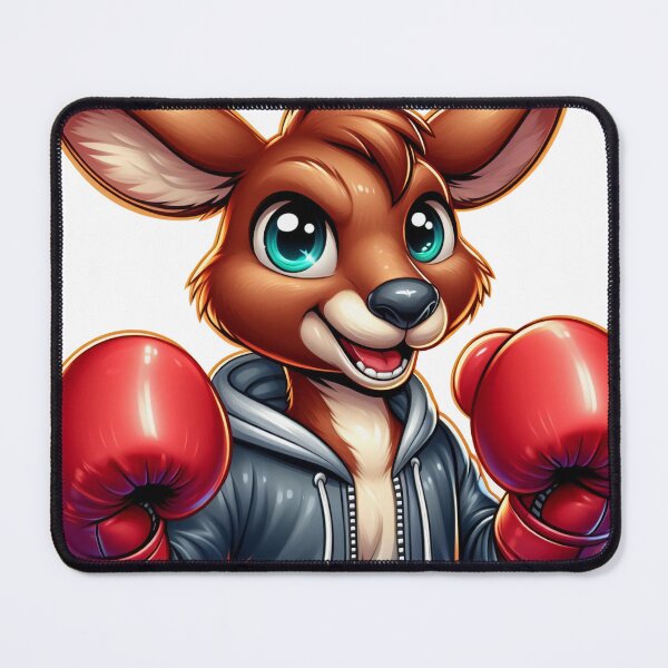 Item preview, cartoon kangaroo is boxing wearing a jacket designed and sold by MzulhilmiZam.