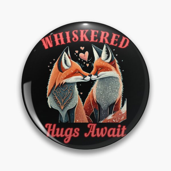 Item preview, Whiskered Hugs Await. retro fox designed and sold by FoxVibes.