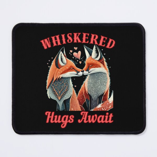 Item preview, Whiskered Hugs Await. retro fox designed and sold by FoxVibes.