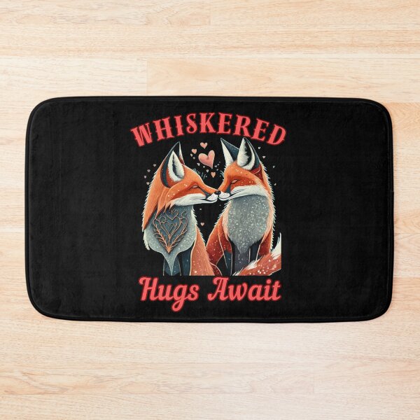 Item preview, Whiskered Hugs Await. retro fox designed and sold by FoxVibes.