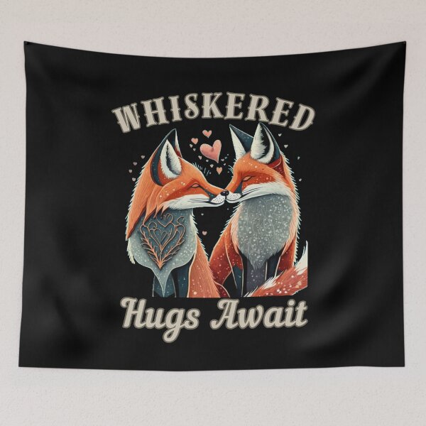 Item preview, Whiskered Hugs Await. fox boho designed and sold by FoxVibes.