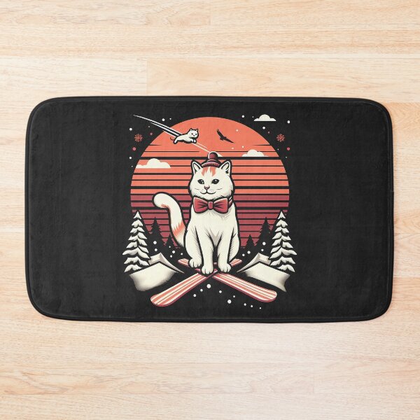 Item preview, Cat Skiing Funny Ski Cool Cat designed and sold by CosmoLush.