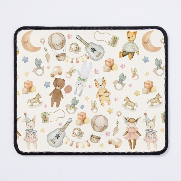 Item preview, Cute Pattern For Kids - Watercolor - Cream Color designed and sold by patternjp.