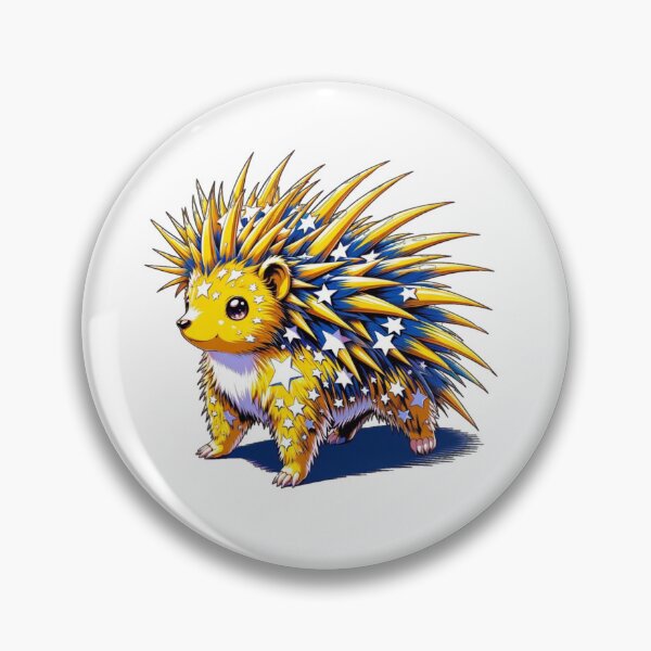 Item preview, Yellow Porcupine with White Stars Libertarian Symbol designed and sold by kylmllr101684.