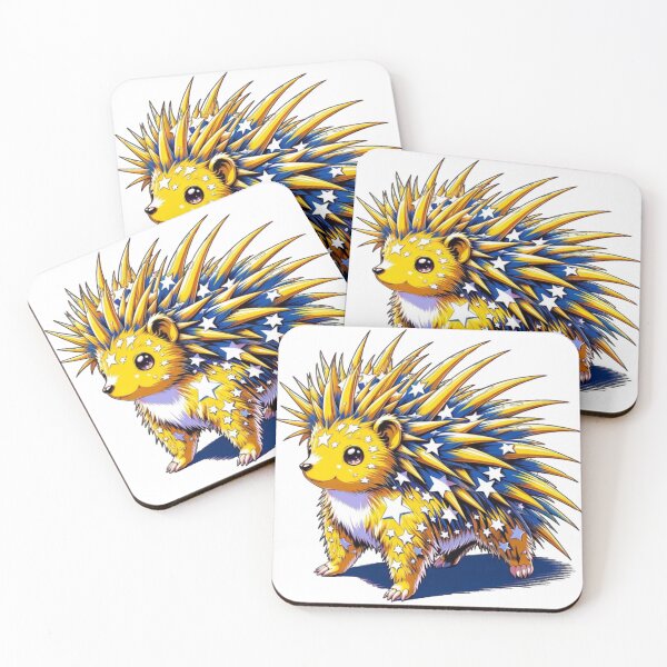 Item preview, Yellow Porcupine with White Stars Libertarian Symbol designed and sold by kylmllr101684.