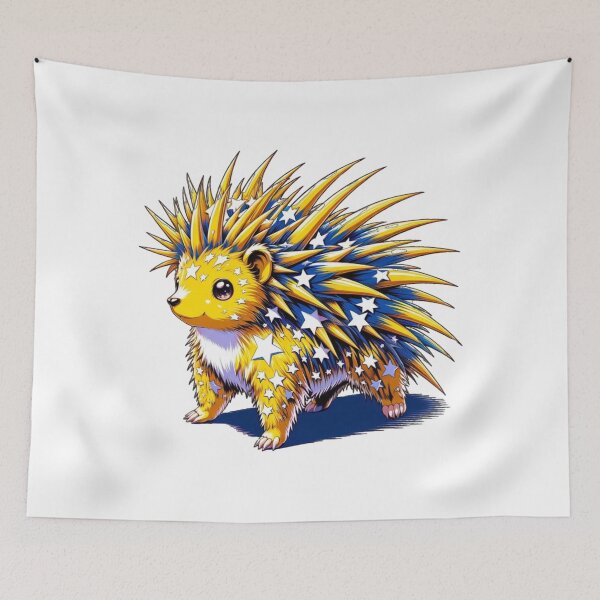 Item preview, Yellow Porcupine with White Stars Libertarian Symbol designed and sold by kylmllr101684.