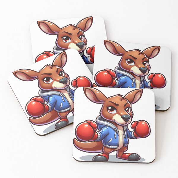 Item preview, cartoon kangaroo is boxing wearing a jacket designed and sold by MzulhilmiZam.