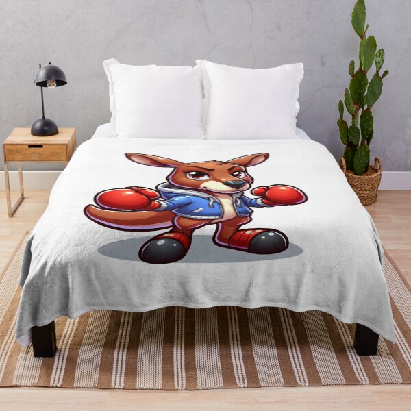 Item preview, cartoon kangaroo is boxing wearing a jacket designed and sold by MzulhilmiZam.