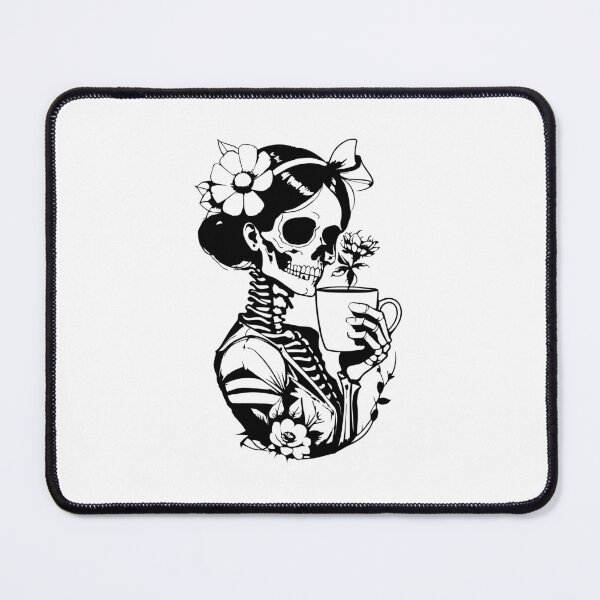 Item preview, Woman Skeleton Drinking Coffee designed and sold by Clinomania Art.