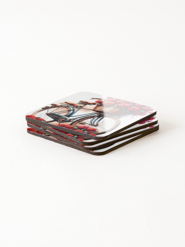 Thumbnail 4 of 5, Coasters (Set of 4), Romantic Ride designed and sold by HomeCreative.