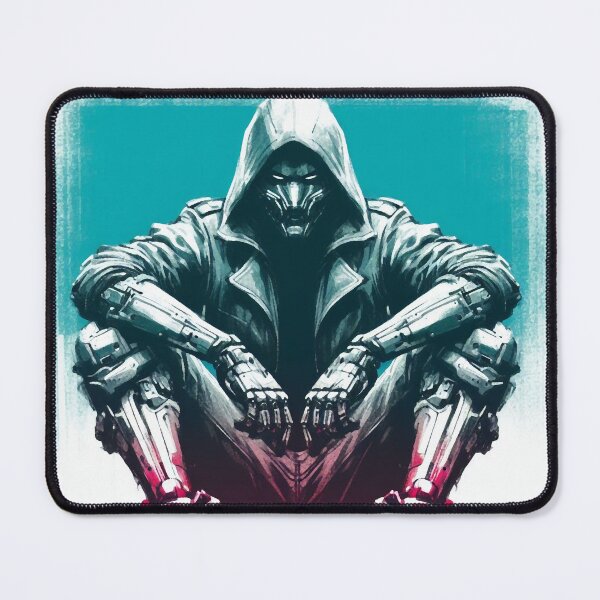 Item preview, Cyberpunk Neo Noir Cyborg Wearing a Hood designed and sold by RESToRAPTOR.