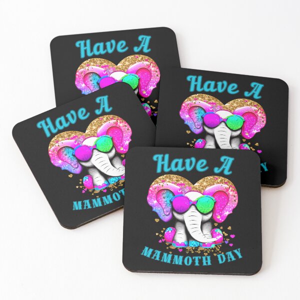 Item preview, Have A Mammoth Day. colorful elephant designed and sold by ElephantVibes.
