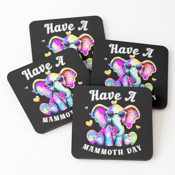 Item preview, Have A Mammoth Day. watercolor elephant designed and sold by ElephantVibes.
