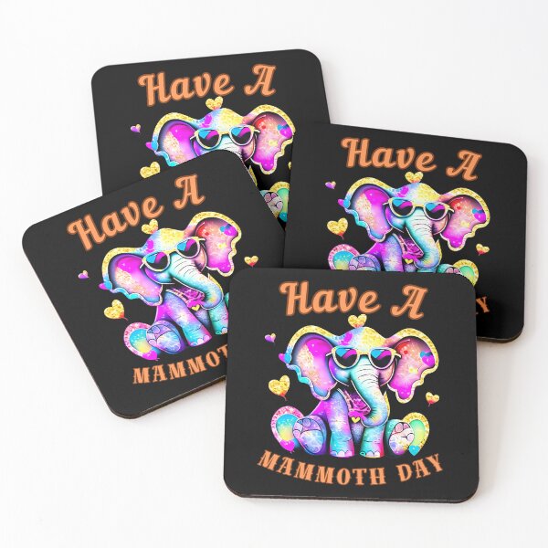 Item preview, Have A Mammoth Day Flower elephant designed and sold by ElephantVibes.