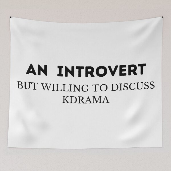 Item preview, Introvert willing to discuss kdrama designed and sold by YourChingu.
