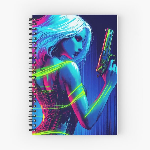 Item preview, Cyberpunk Neon Girl with Gun designed and sold by RESToRAPTOR.