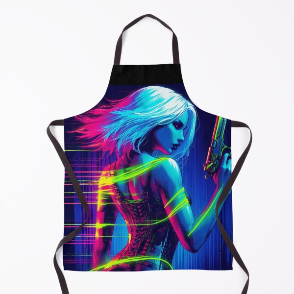 Item preview, Cyberpunk Neon Girl with Gun designed and sold by RESToRAPTOR.