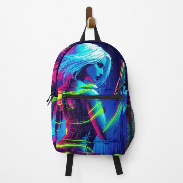 Item preview, Cyberpunk Neon Girl with Gun designed and sold by RESToRAPTOR.