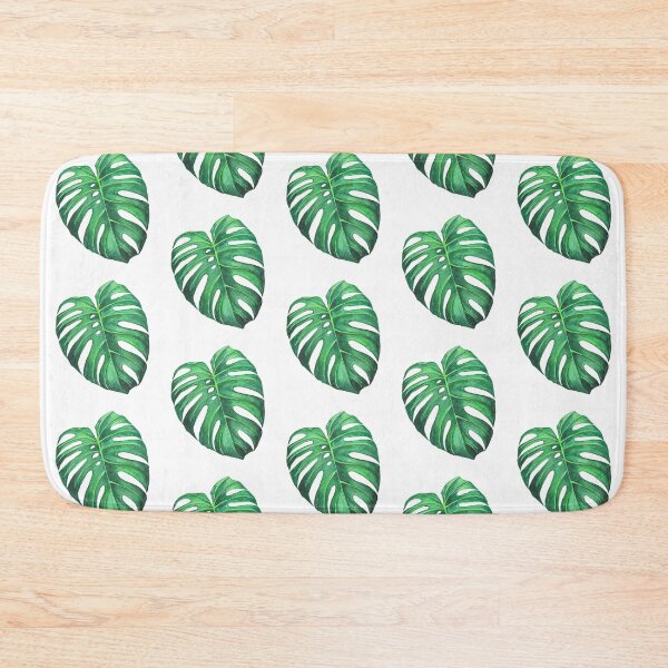Item preview, Small Monstera leaf tropical watercolor pattern designed and sold by Wolshebnaja.