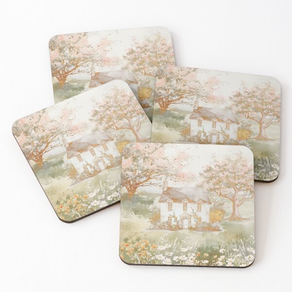 Item preview, Vintage House in The Green Meadow Cottagecore Art  designed and sold by Nature Hues.