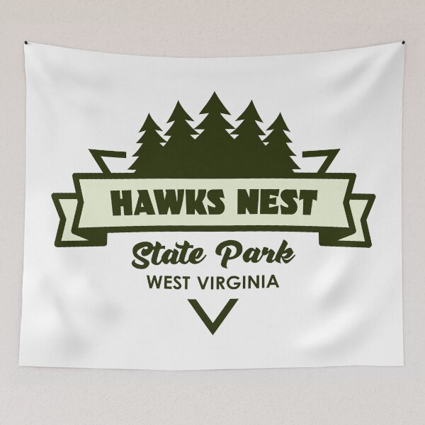 Item preview, Hawks Nest State Park West Virginia Trees And Ribbon designed and sold by bivenart.