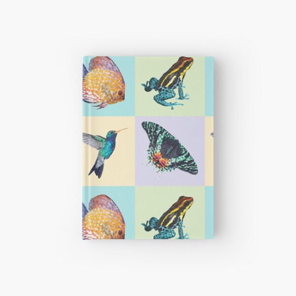 Colibri Frog Fishie Moth Animal Illustrations Hardcover Journal