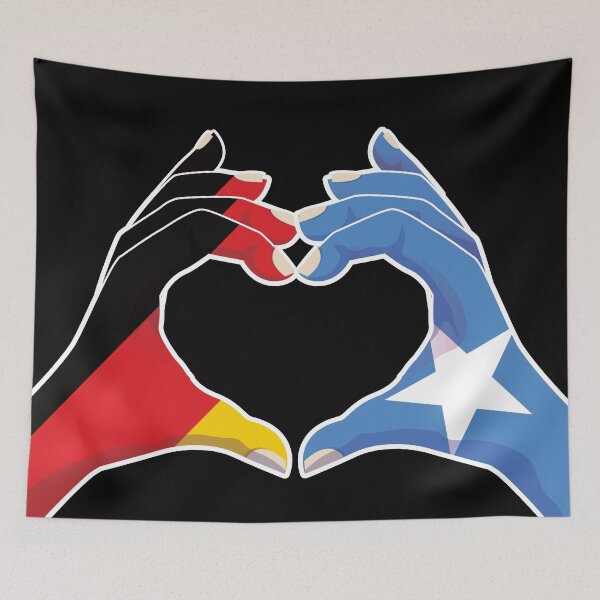 Item preview, Somalia Somali Germany German Love Heart Peace designed and sold by FlagX.