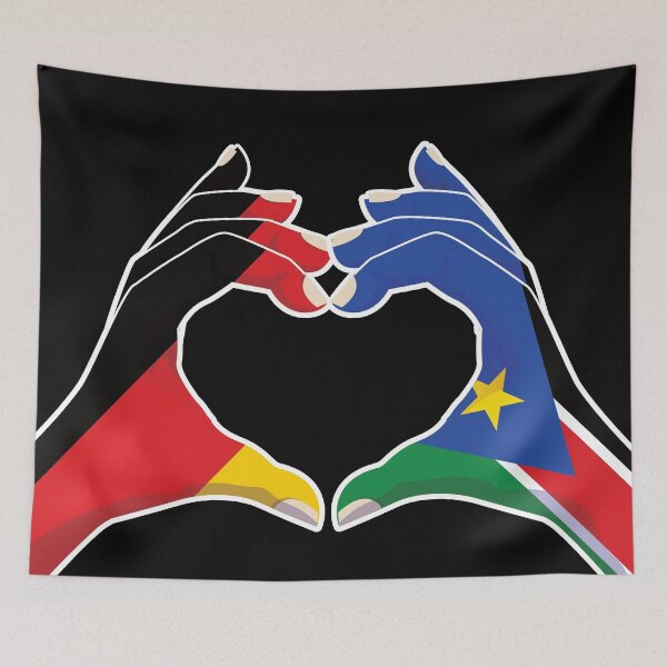 Item preview, South Sudan South Sudanese Germany German Love Heart Peace designed and sold by FlagX.