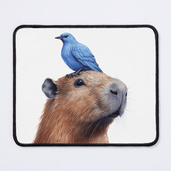 Item preview, Cute capybara with bird designed and sold by Revived Design.