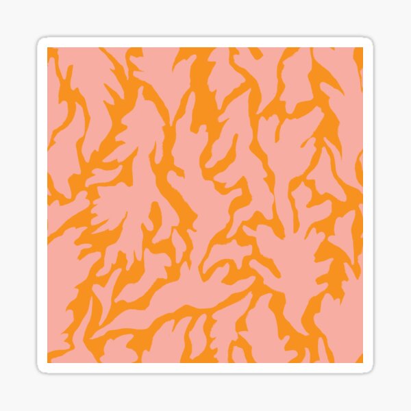 Seaweed // Pink & Orange Sticker