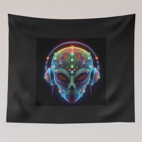 Item preview, Neon Alien Headphones designed and sold by Charlies-Artbox.