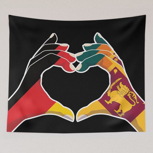 Item preview, Sri Lanka Sri Lankan Germany German Love Heart Peace designed and sold by FlagX.