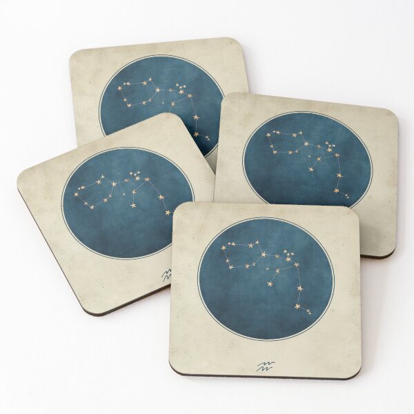 Item preview, Constellation of Aquarius on Aged Paper designed and sold by Blixa6Studios.