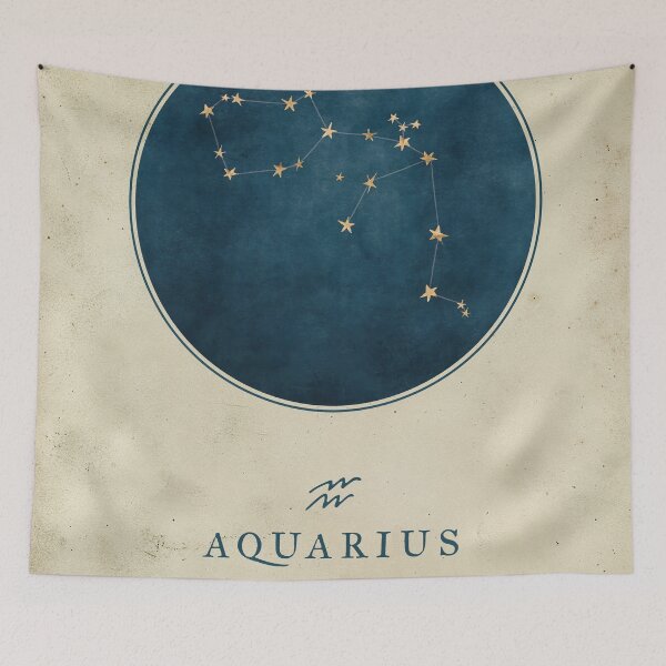 Item preview, Constellation of Aquarius on Aged Paper designed and sold by Blixa6Studios.