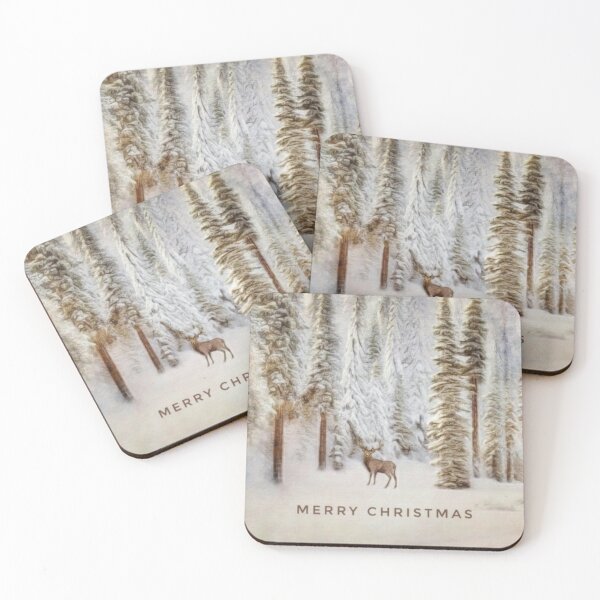 Item preview, Christmas Mood With A Deer In The Snowy Forest  designed and sold by Pretty-Bird.