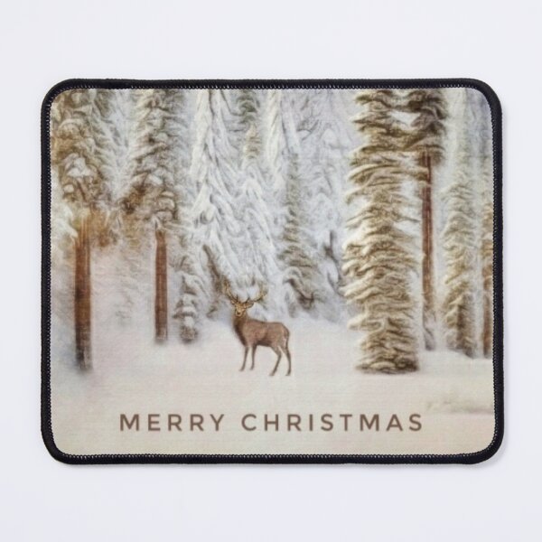 Item preview, Christmas Mood With A Deer In The Snowy Forest designed and sold by Pretty-Bird.