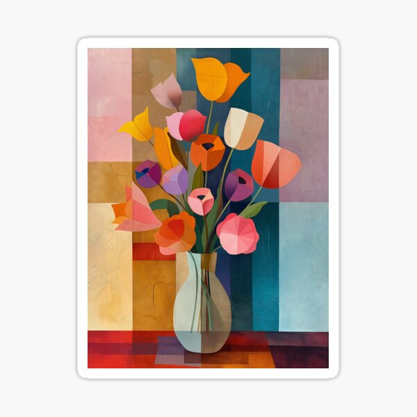 Item preview, Chic Cubist Blooms Octet designed and sold by lupesparx.