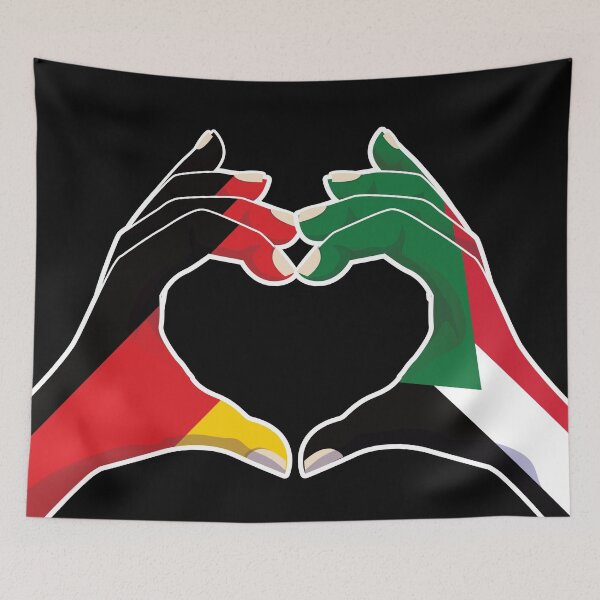 Item preview, Sudan Sudanese Germany German Love Heart Peace designed and sold by FlagX.