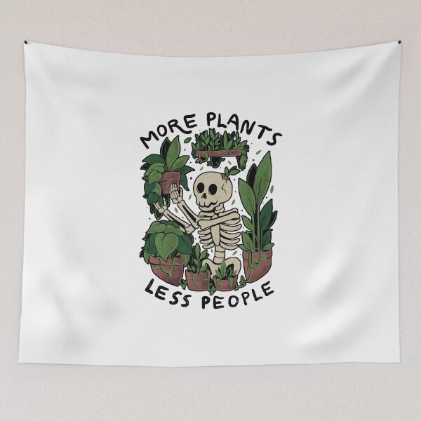Item preview, More Plants Less People - Cute Skull Skeleton Plants Halloween Gift designed and sold by EduEly.