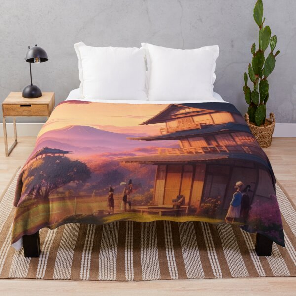 Item preview, Sunset Over The Japanese Rice Fields designed and sold by TondoMeander.