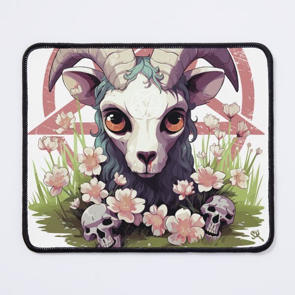Item preview, CUTE BUT EVIL- The Skull Club, Skull, Skull, Pentagram, Goat designed and sold by HIGUMAX.