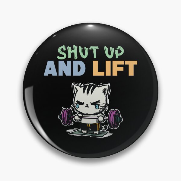 Item preview, kitten weightlifting | feline fitness| Cute bodybuilding kitten | Shut up and lift | barbell cat  designed and sold by themichetti.