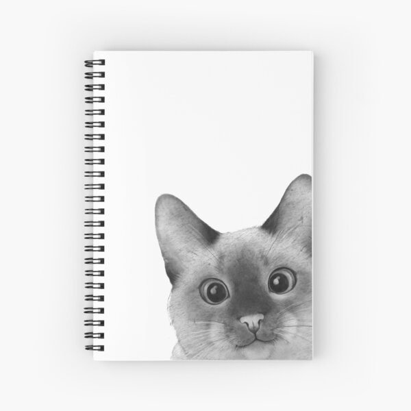 sneaky cat Spiral Notebook for Sale by lauragraves