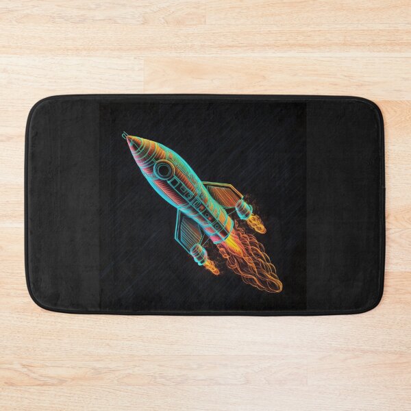 Item preview, Neon Space Rocket designed and sold by 3 CITIES.