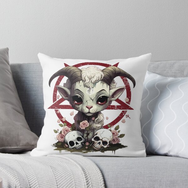Item preview, CUTE BUT EVIL- The Skull Club, Skull, Skull, Pentagram, Goat designed and sold by HIGUMAX.