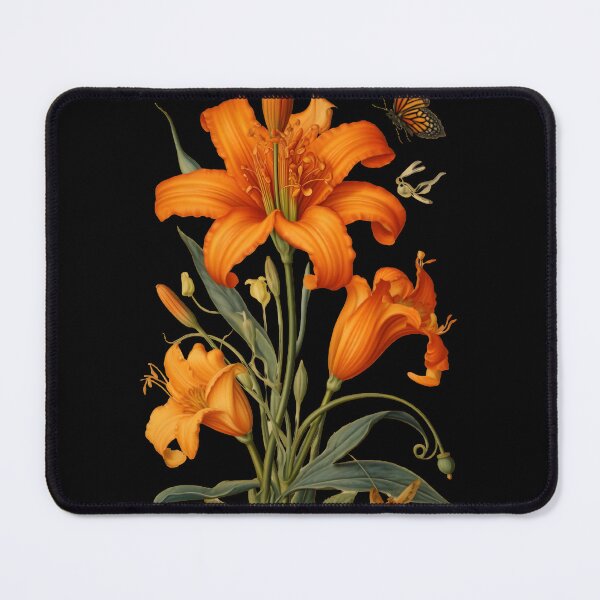 Item preview, Orange Lilium with Butterfly designed and sold by KookyStudioArt.